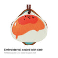 Load image into Gallery viewer, Embroidered detail of egg tart charm with refillable sachet