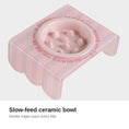 Load image into Gallery viewer, Ceramic slow-feed bowl with gentle ridges