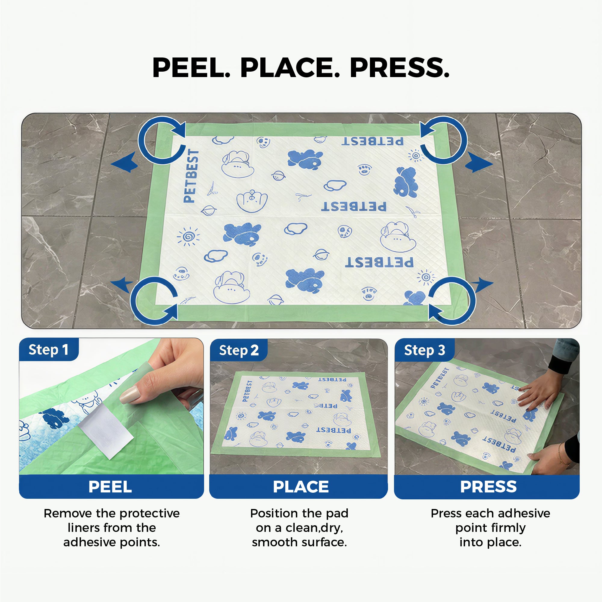 Grass Pee Pads for Dogs – Adhesive Backed