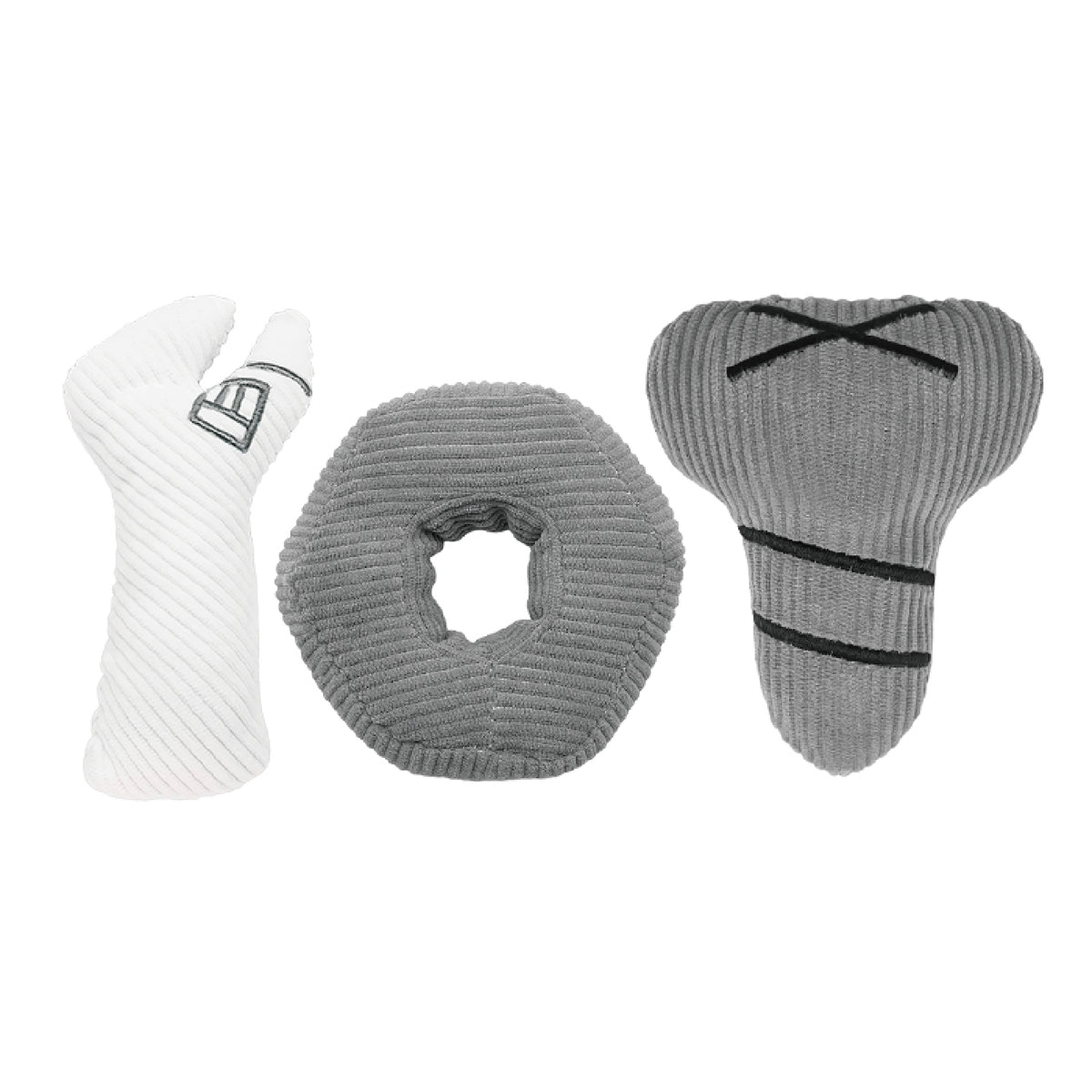 Hardware Squeaky Dog Toys | Wrench, Nut & Bolt Set for Small Dogs