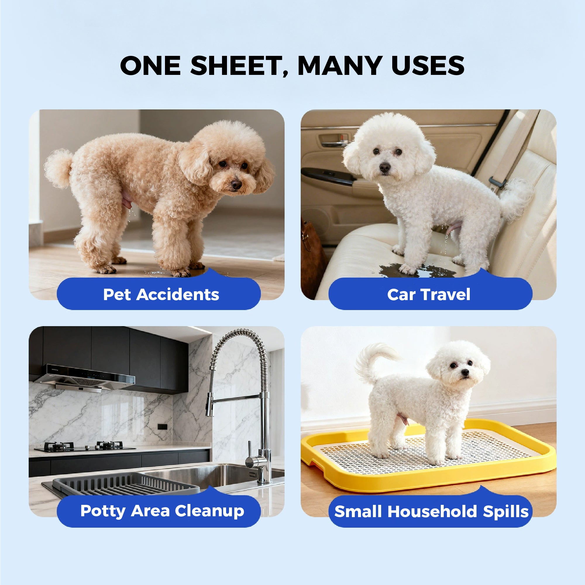Ultra-Absorbent Disposable Pee Pads for Dogs & Cats
