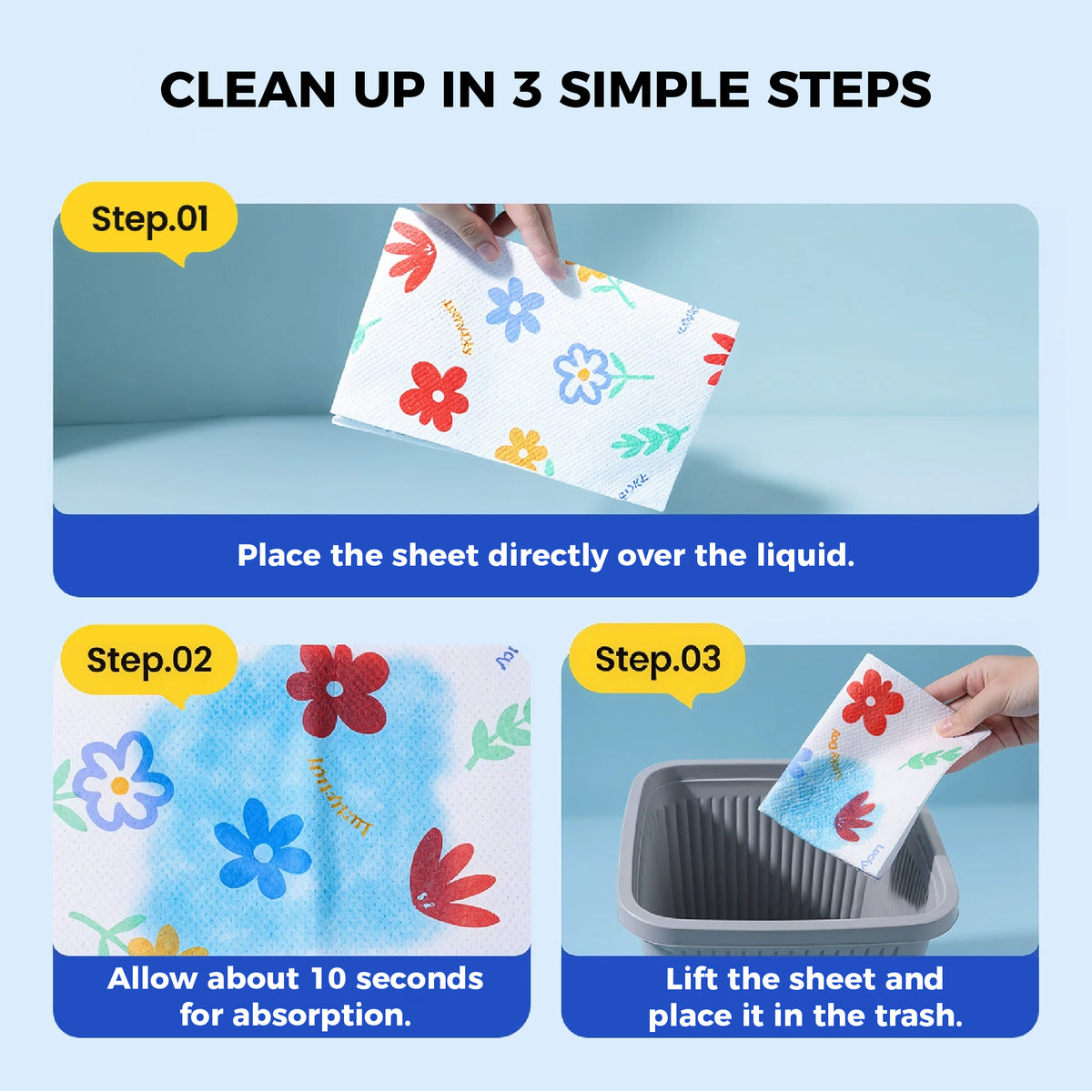 Ultra-Absorbent Disposable Pee Pads for Dogs & Cats