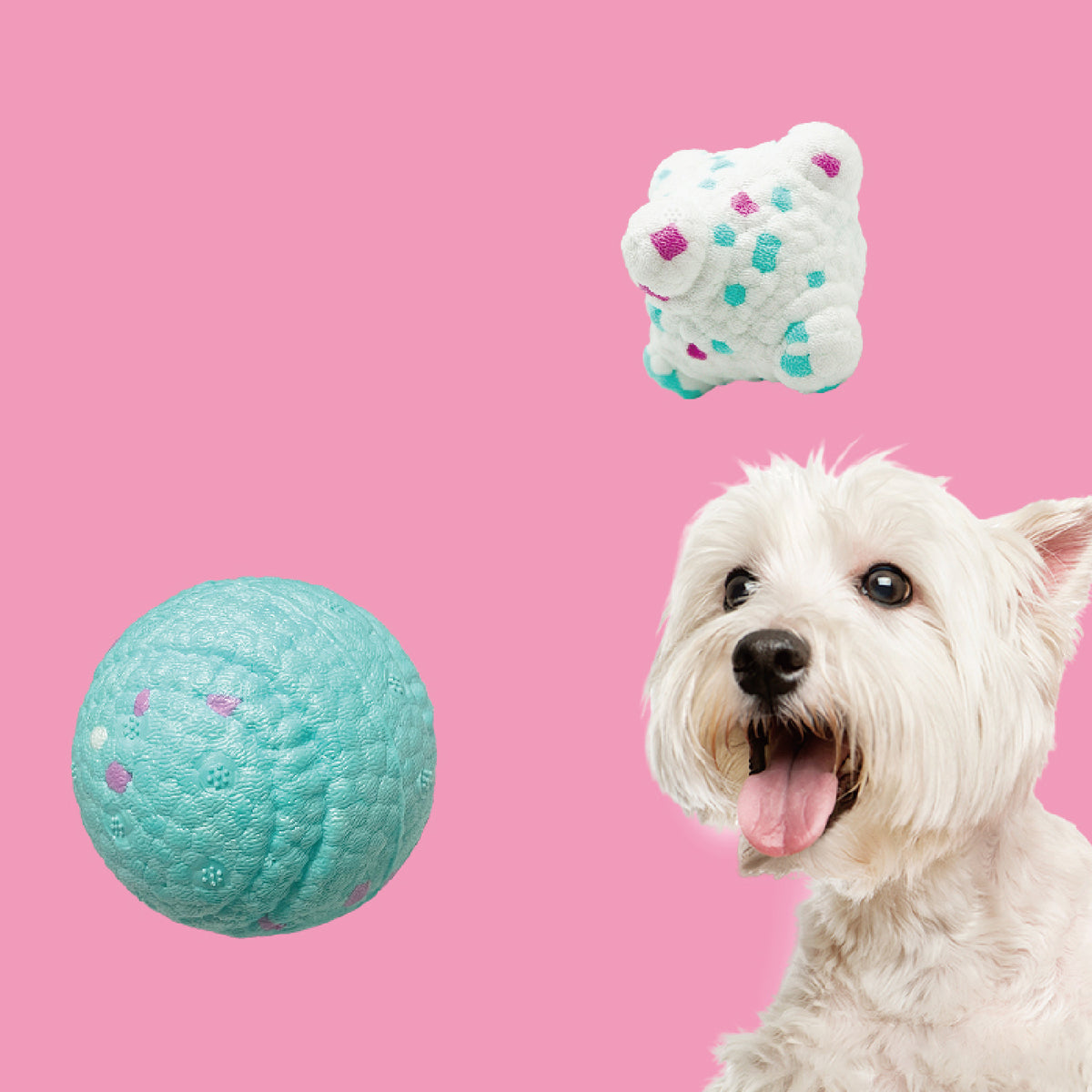 Durable Dog Chew Toys Set | Natural Rubber Teething Ball for Aggressive Chewers
