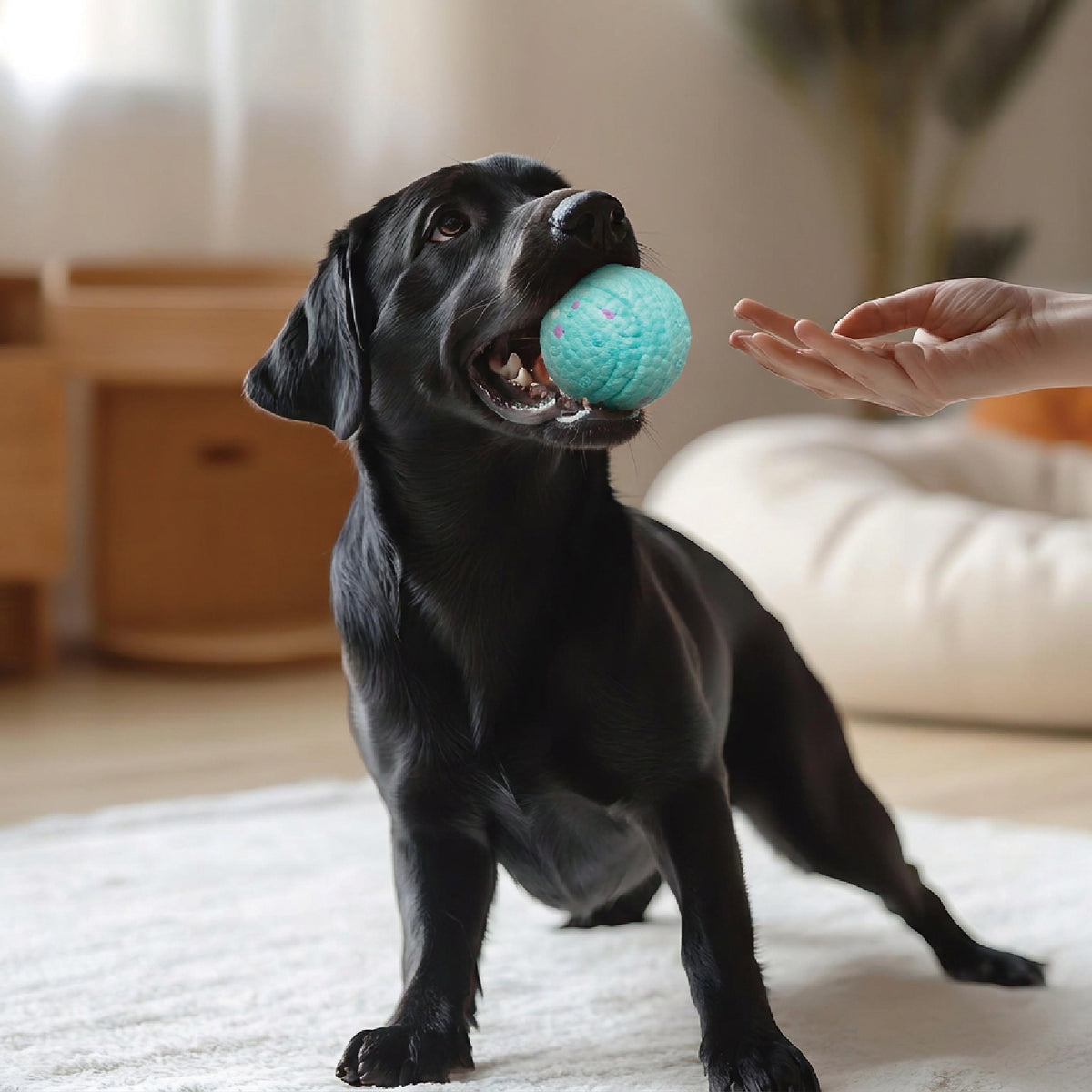 Durable Dog Chew Toys Set | Natural Rubber Teething Ball for Aggressive Chewers