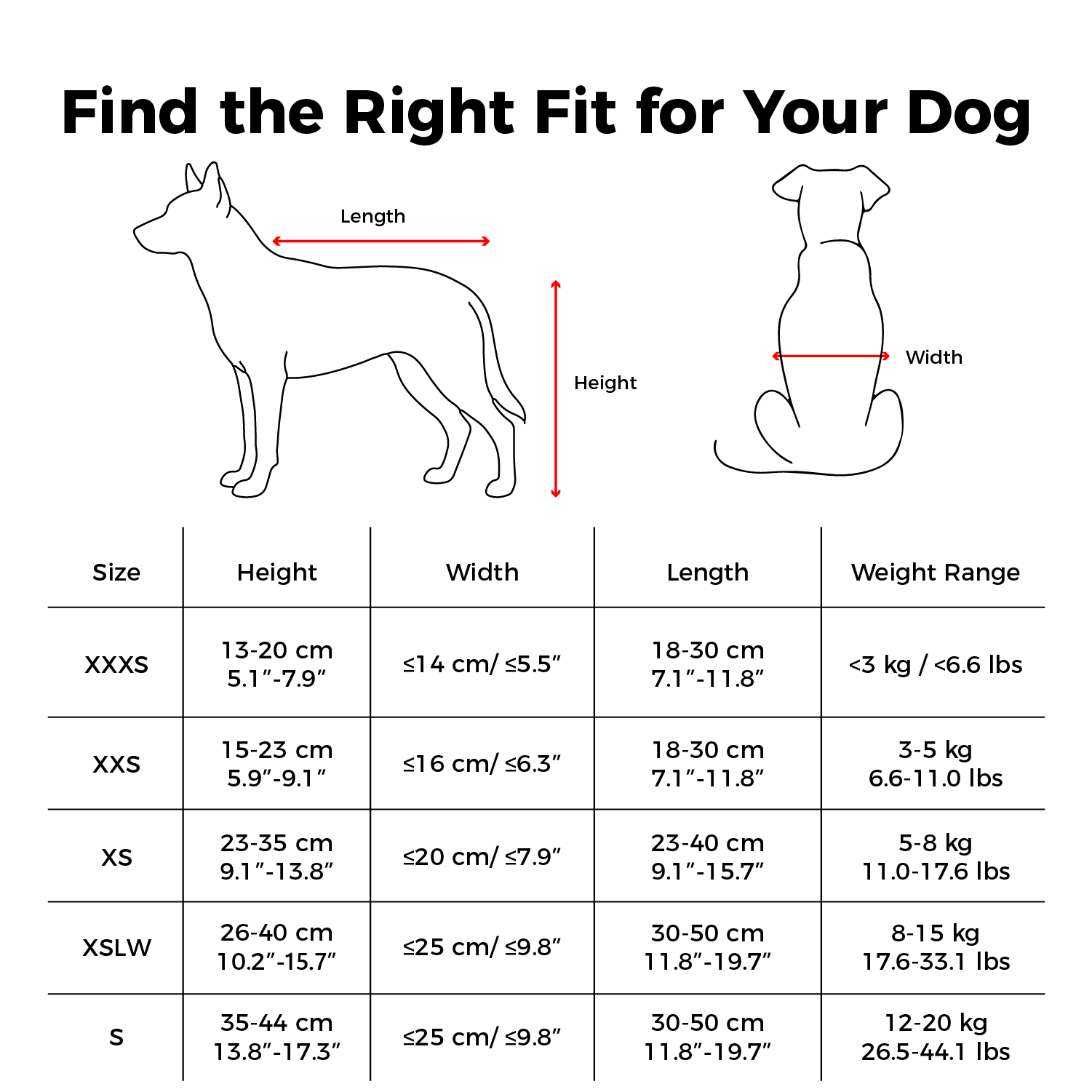 Adjustable Full-Support Dog Wheelchair for small Dogs