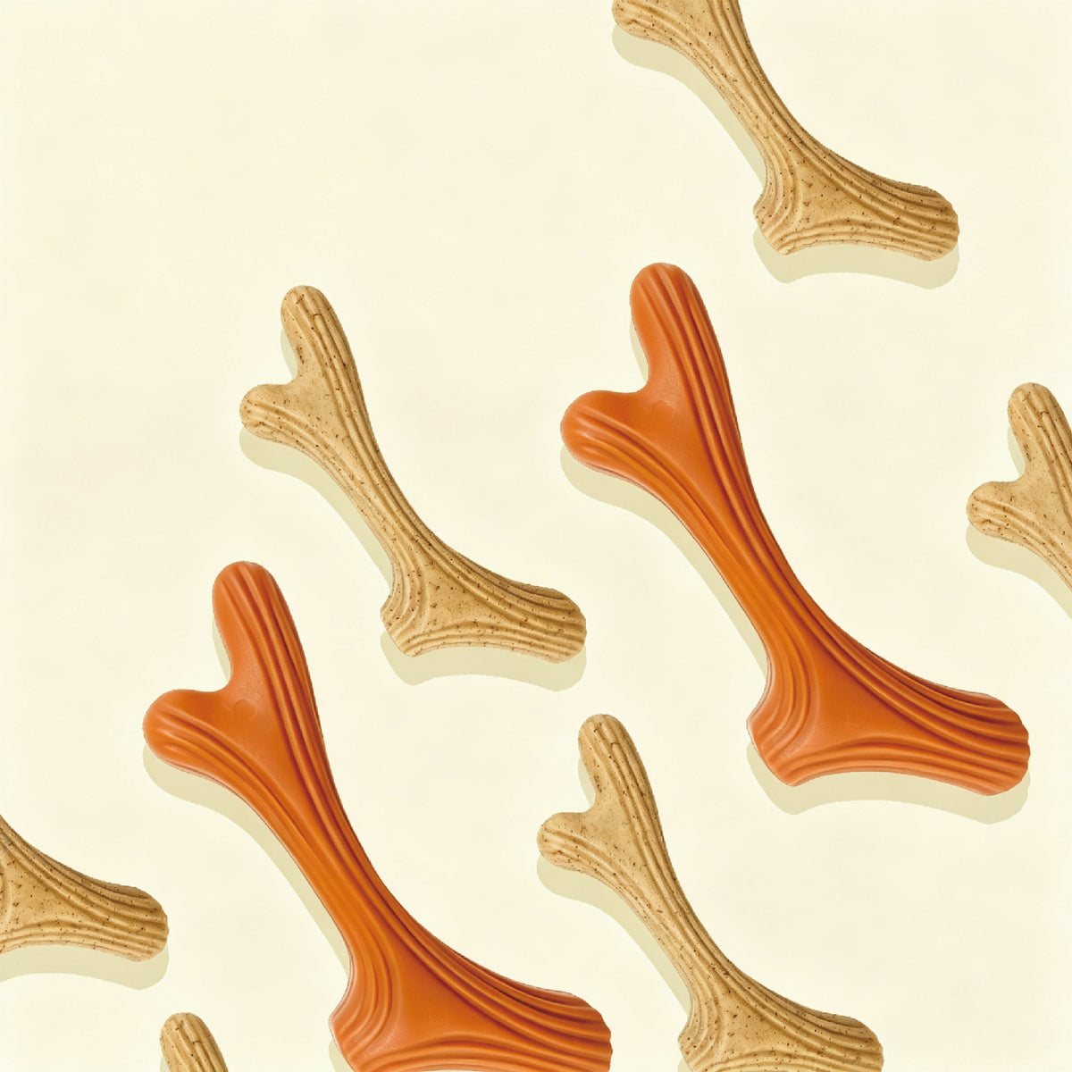 Natural Pine Wood Dog Chew Toys | Antler & Fish Shaped Durable Chew Sticks