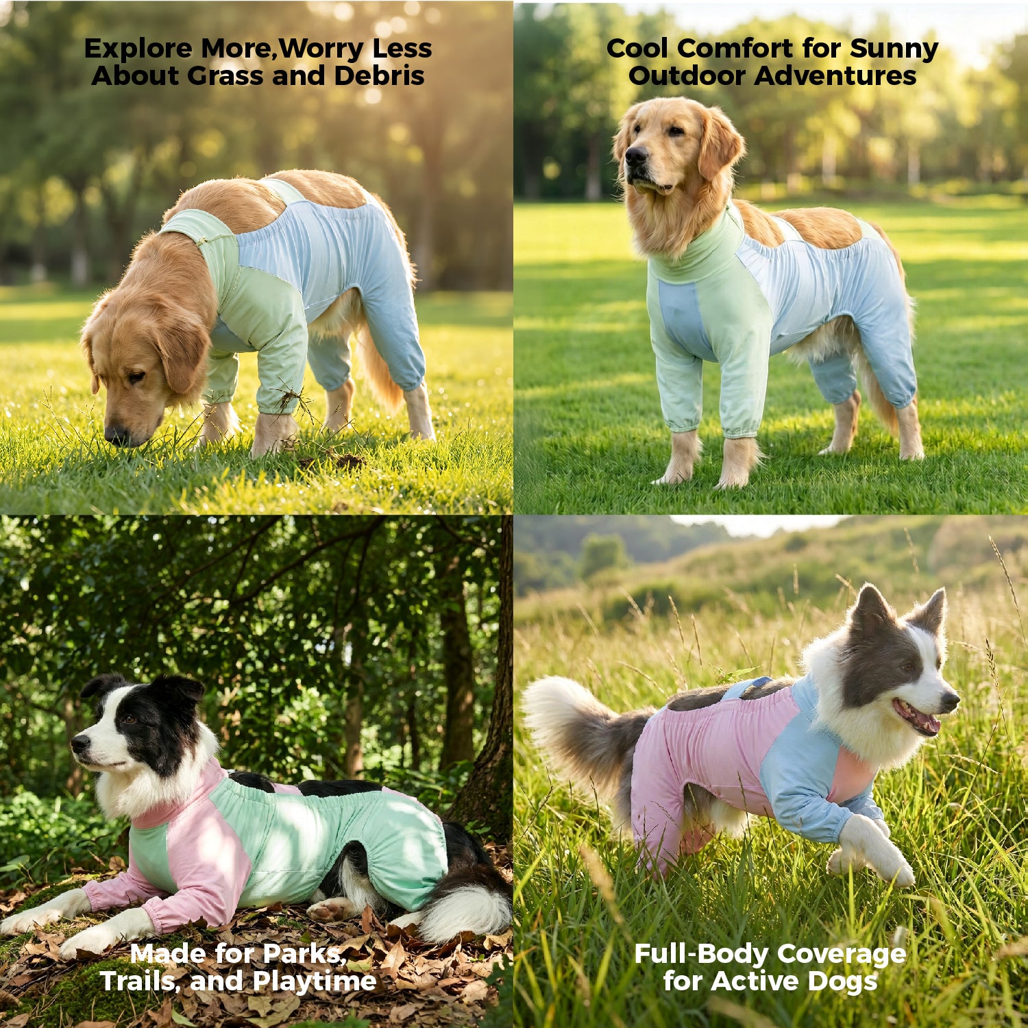 Cooling Four-Leg Dog Suit – UV Protection & Joint Cover