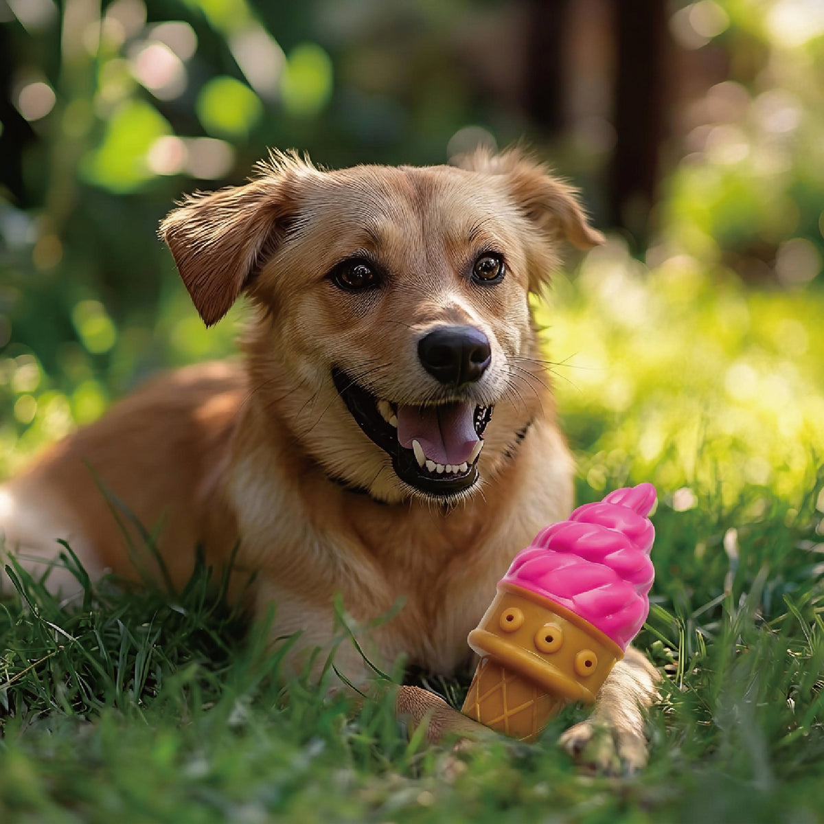 Ice Cream Dog Chew Toys | Summer Cooling Rubber Teething Toy