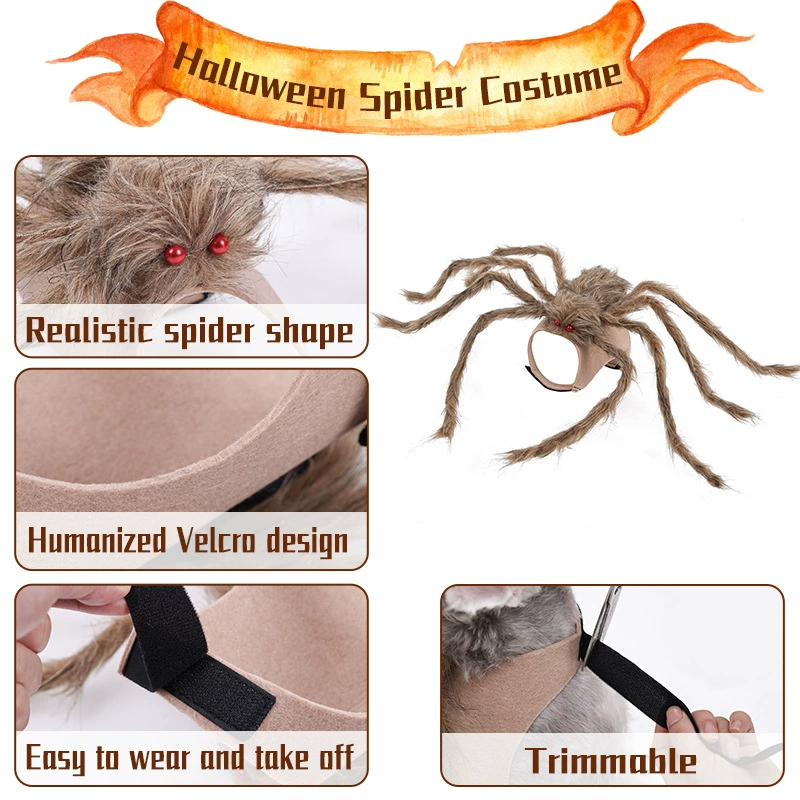 Halloween Giant Spider Costume for Dogs & Cats
