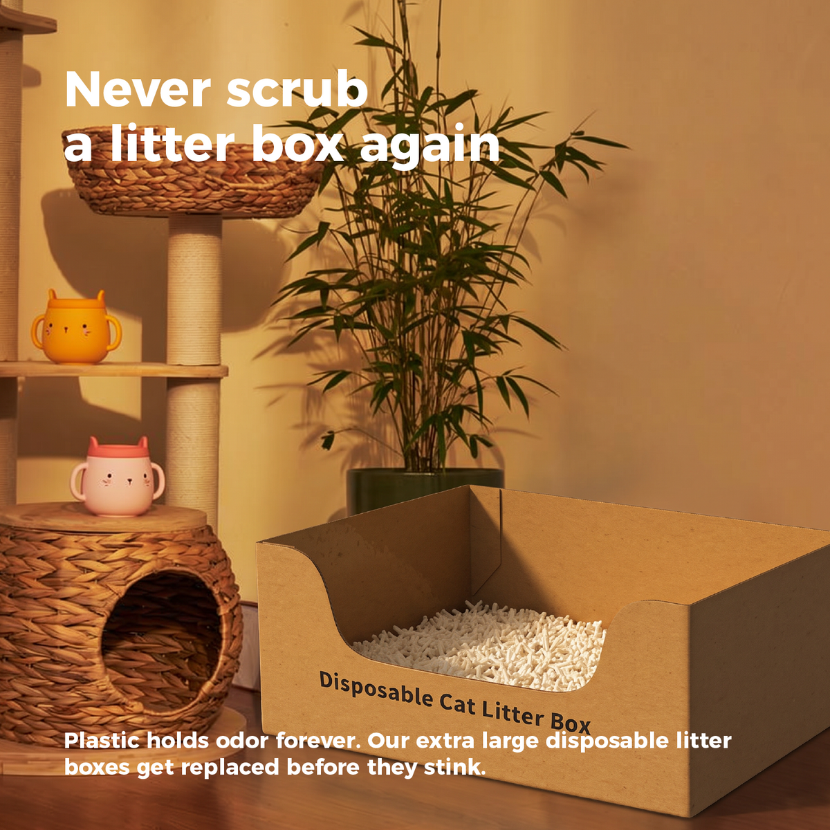 PANDAJIN Disposable Litter Box (Box Only)