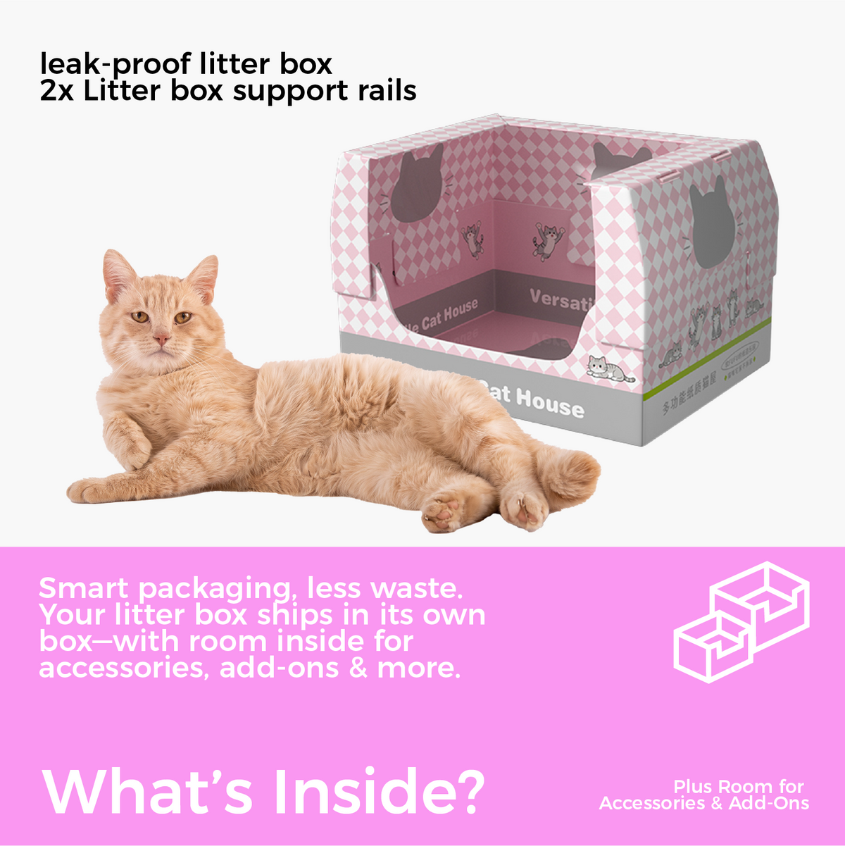 PANDAJIN Disposable Litter Box (Box Only)