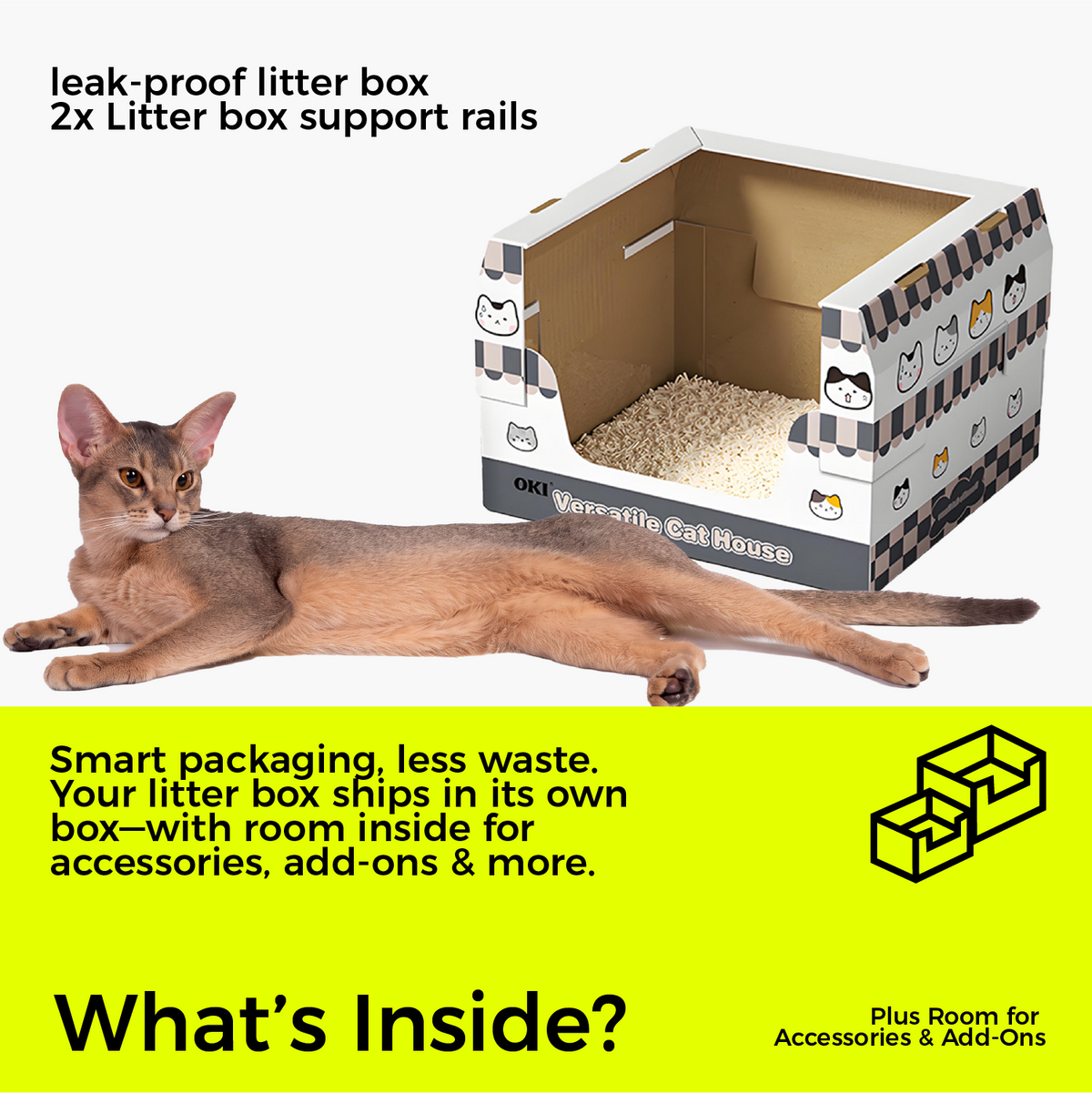 Disposable Litter Box – 5 Sizes for Kittens to Large Cats