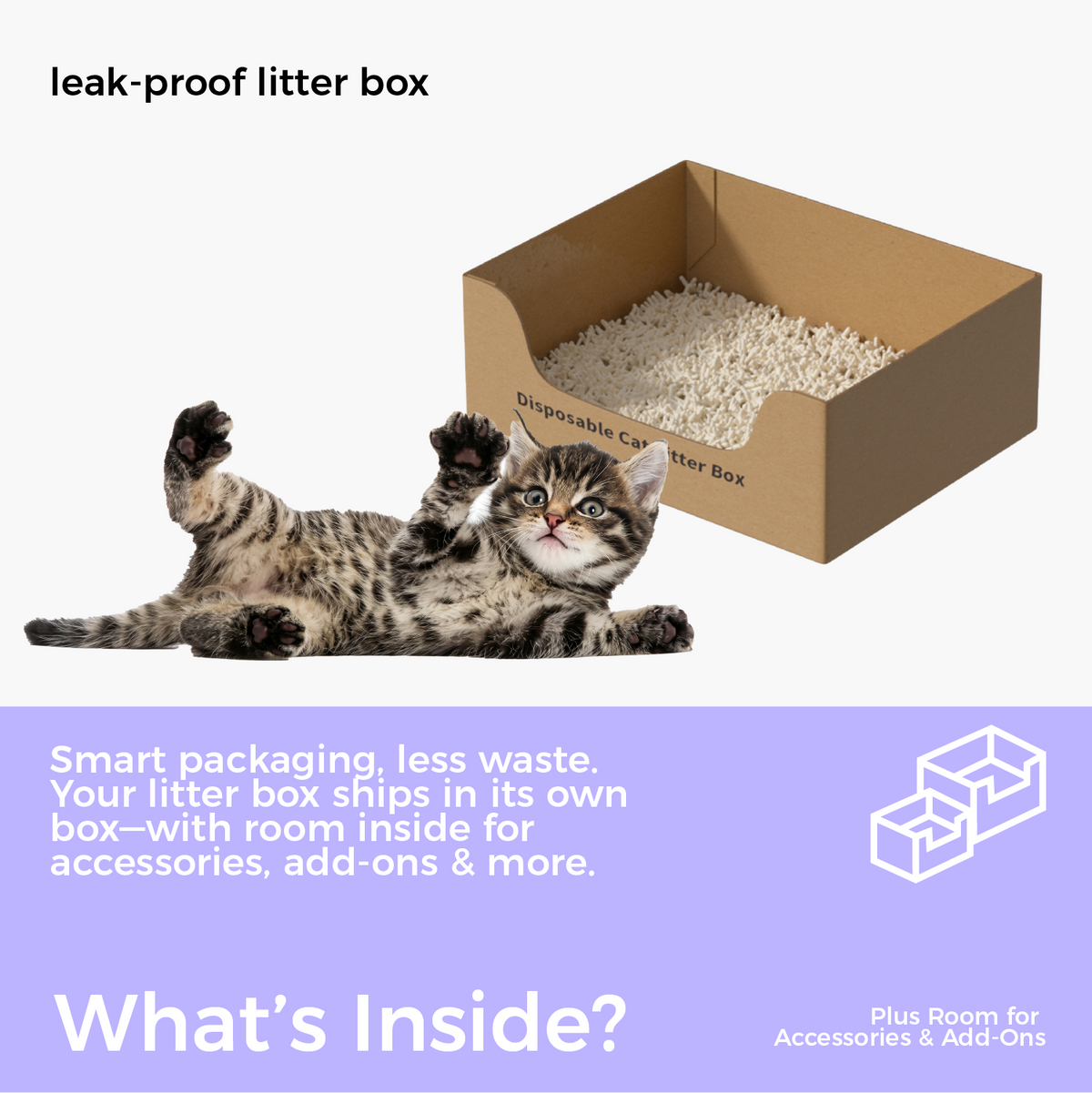 PANDAJIN Disposable Litter Box (Box Only)