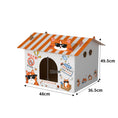 Load image into Gallery viewer, Enclosed House-Shaped Cat Litter Box
