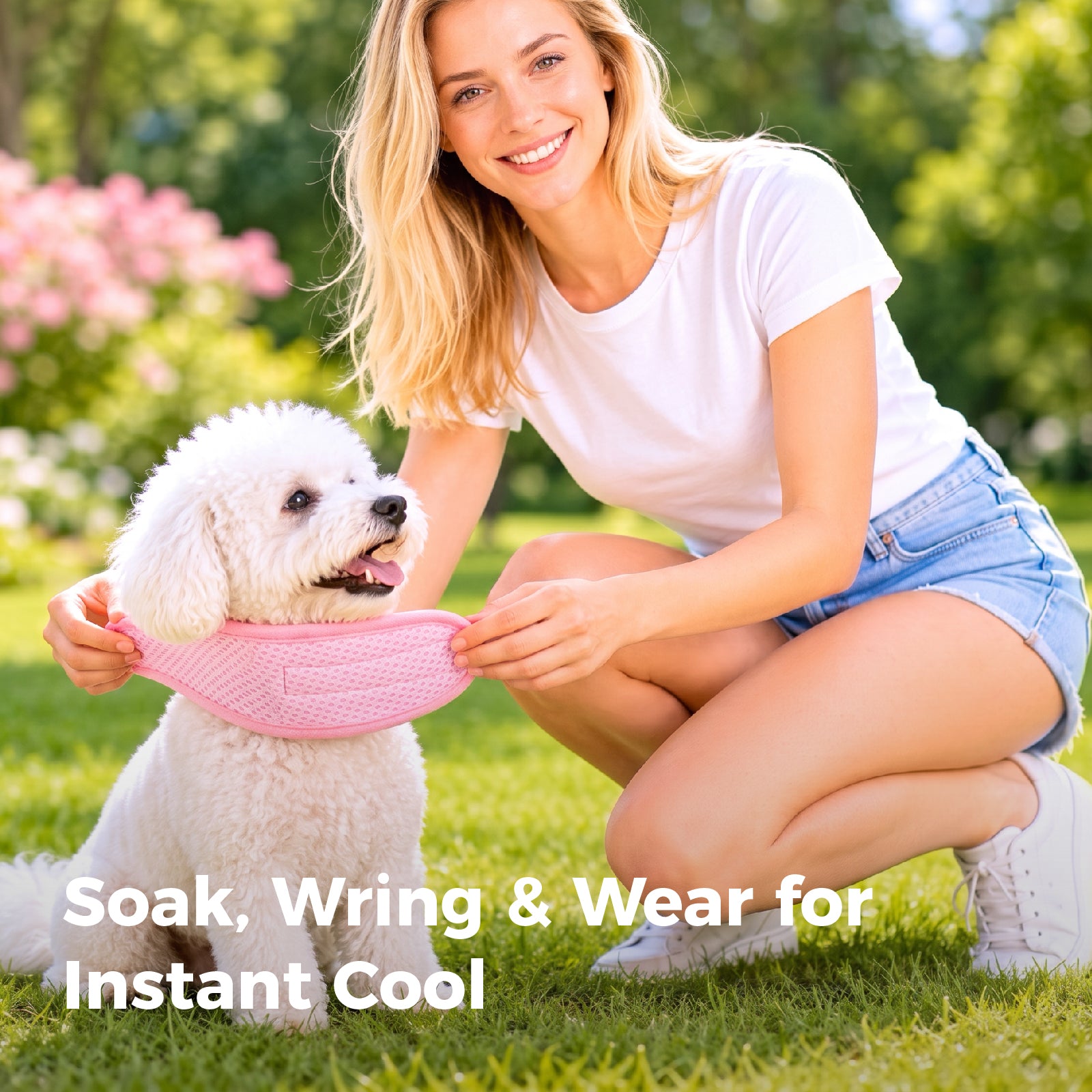 Dog Cooling Bandana – Instant Chill Wrap for Summer