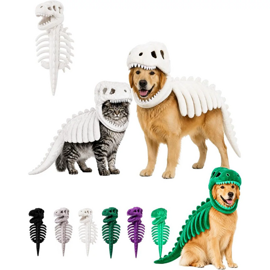 Dark Dinosaur Skeleton Pet Costume