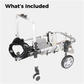 Load image into Gallery viewer, Adjustable 4/2-Wheel Full-Support Dog Wheelchair for Small Dogs
