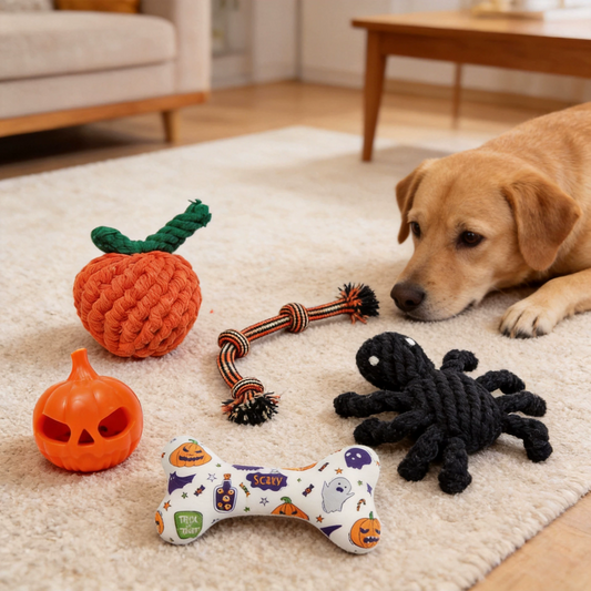 Halloween Rope Spider Dog Toy – Chew & Treat Toy