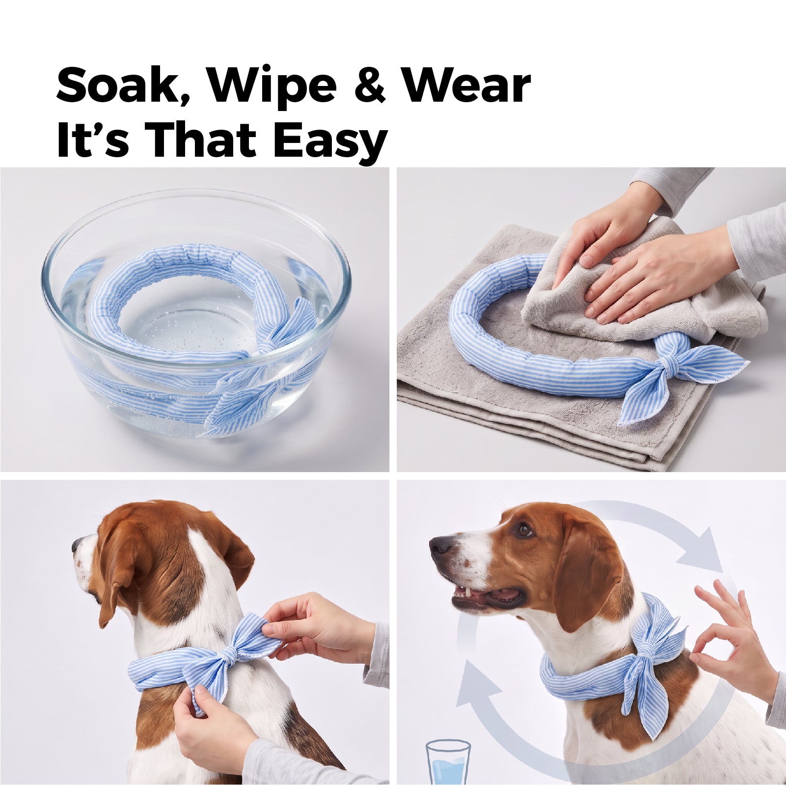Dog Cooling Bandana – Instant Chill Wrap for Summer