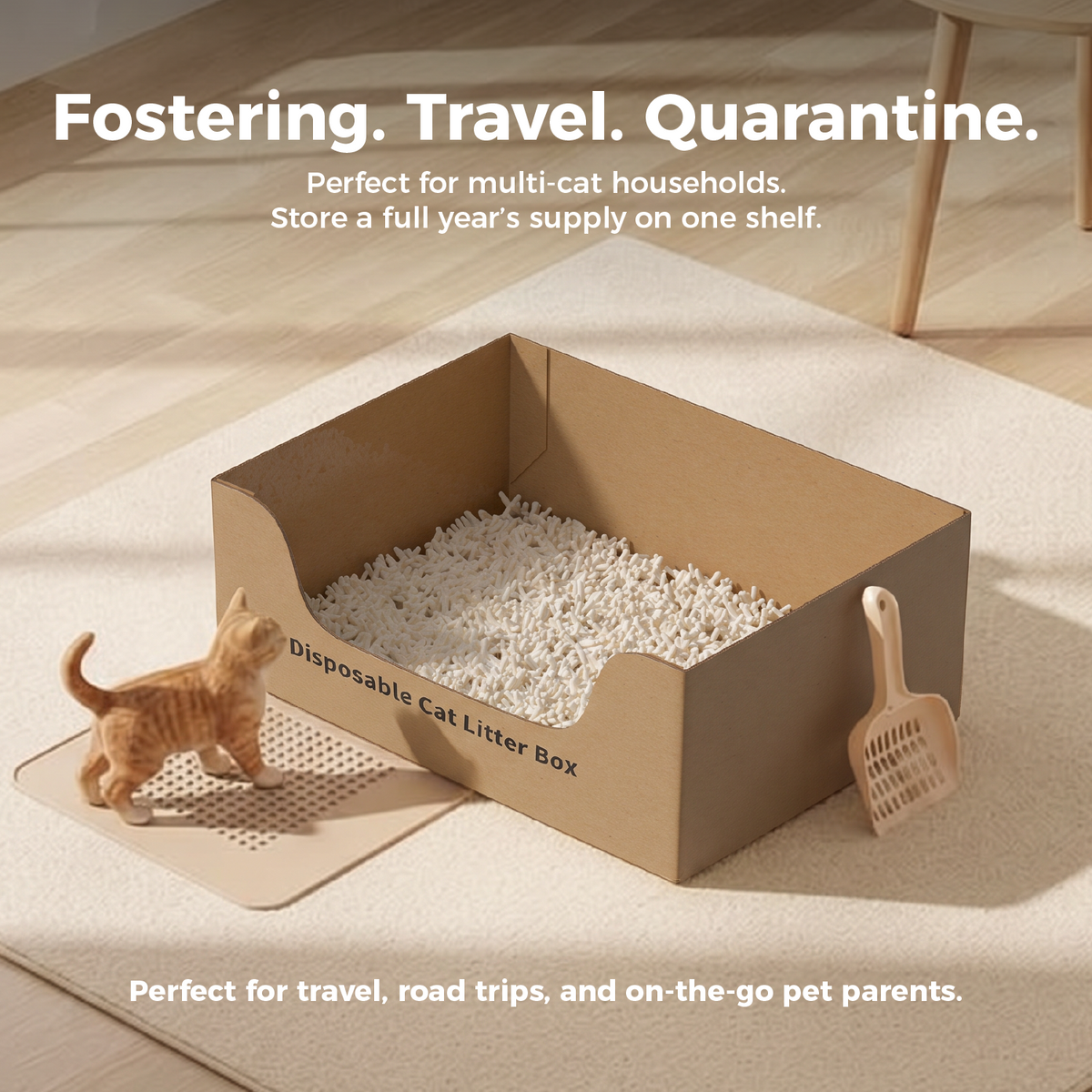 PANDAJIN Disposable Litter Box (Box Only)