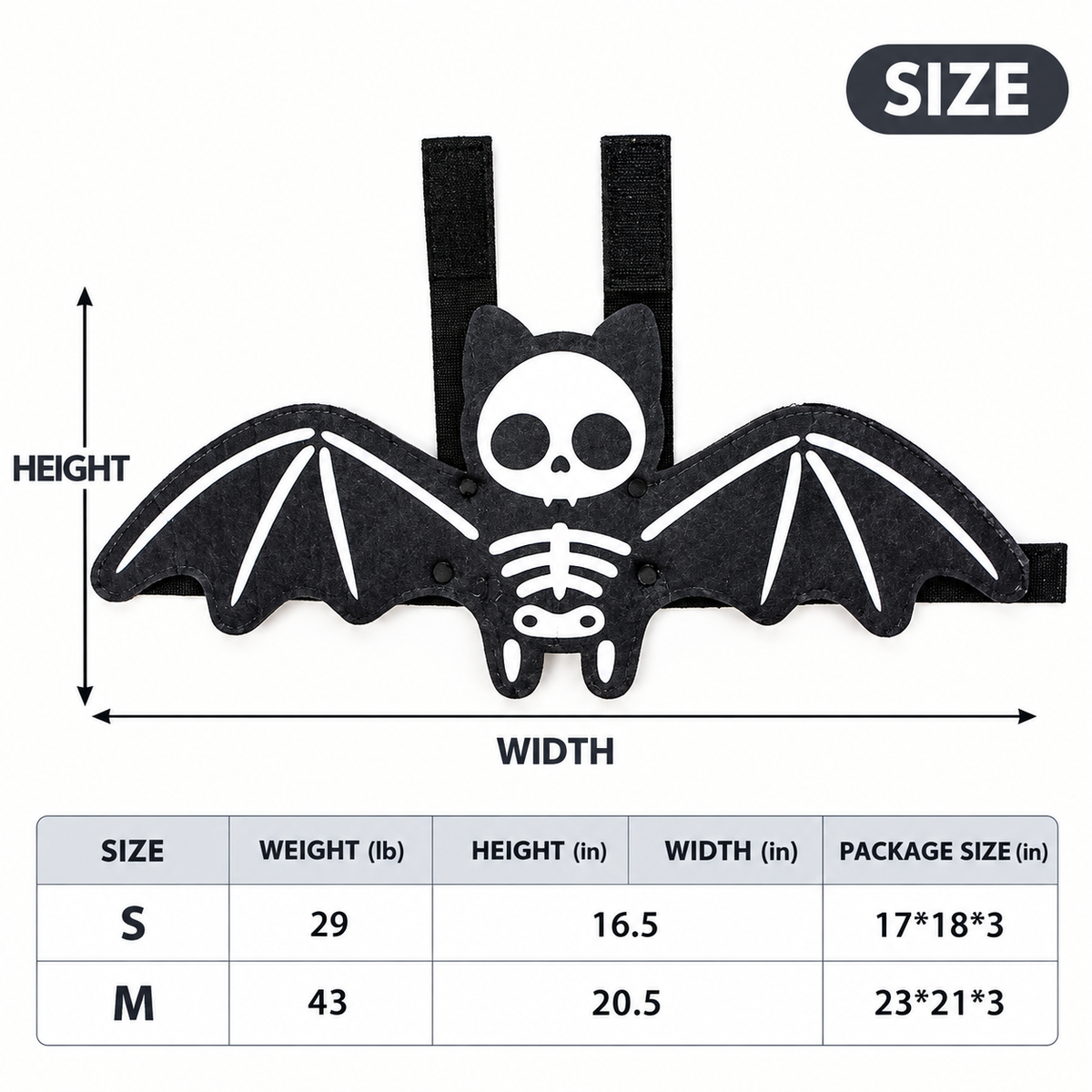 Halloween Bat Costume for Cats & Dogs