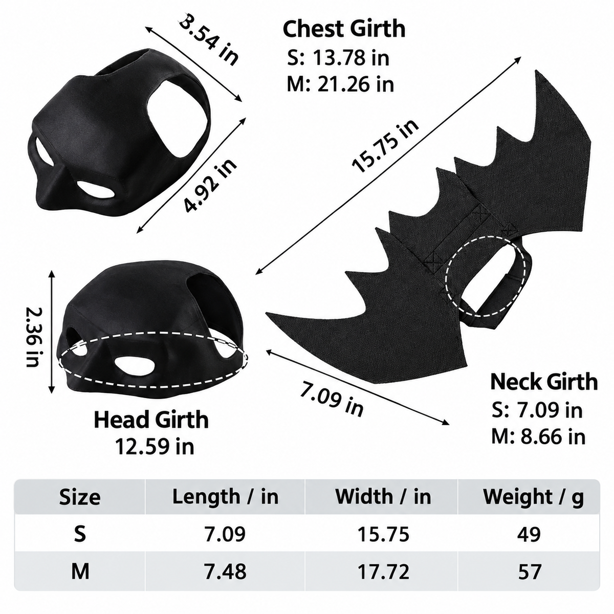 Halloween Bat Wings Costume for Cats & Dogs