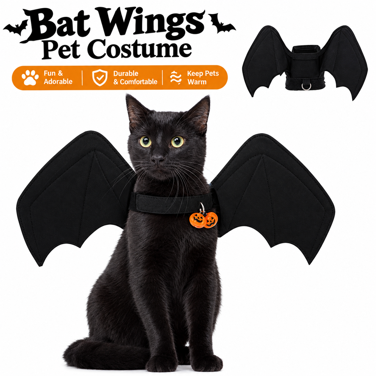 Halloween Bat Wings Costume for Cats & Dogs