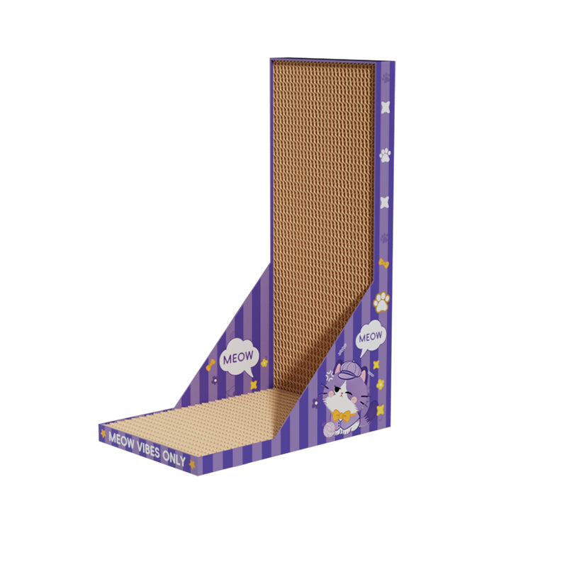 Eco-Friendly Biodegradable L-Shaped Cardboard Cat Scratcher