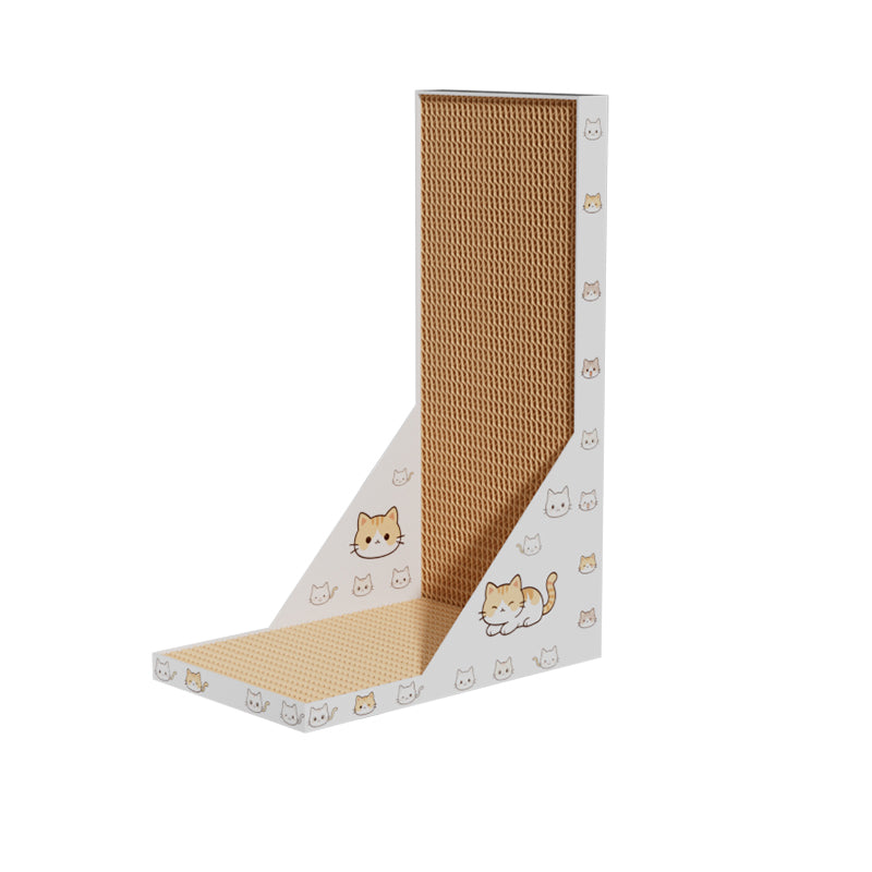 Eco-Friendly Biodegradable L-Shaped Cardboard Cat Scratcher