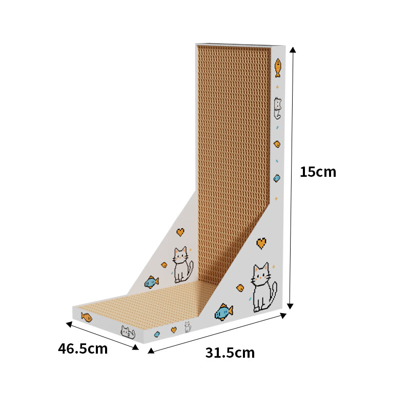 Eco-Friendly Biodegradable L-Shaped Cardboard Cat Scratcher