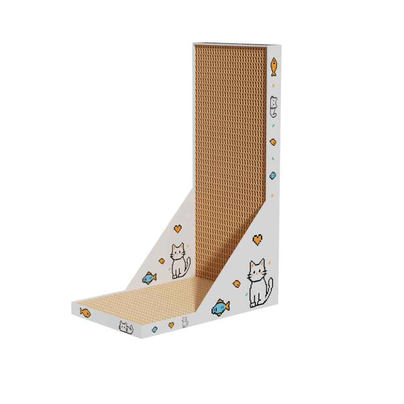 Eco-Friendly Biodegradable L-Shaped Cardboard Cat Scratcher