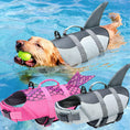 Load image into Gallery viewer, Mermaid Dog Life Jacket, Adjustable Dog Swimming Vest with Reflective Scales
