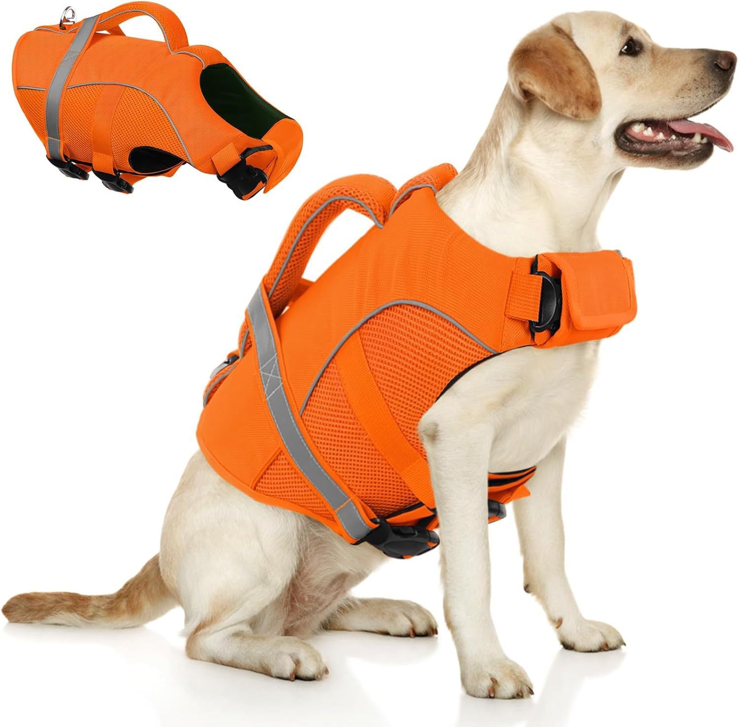 Dog Life Vest, High Flotation for Swimming, Boating & Beach