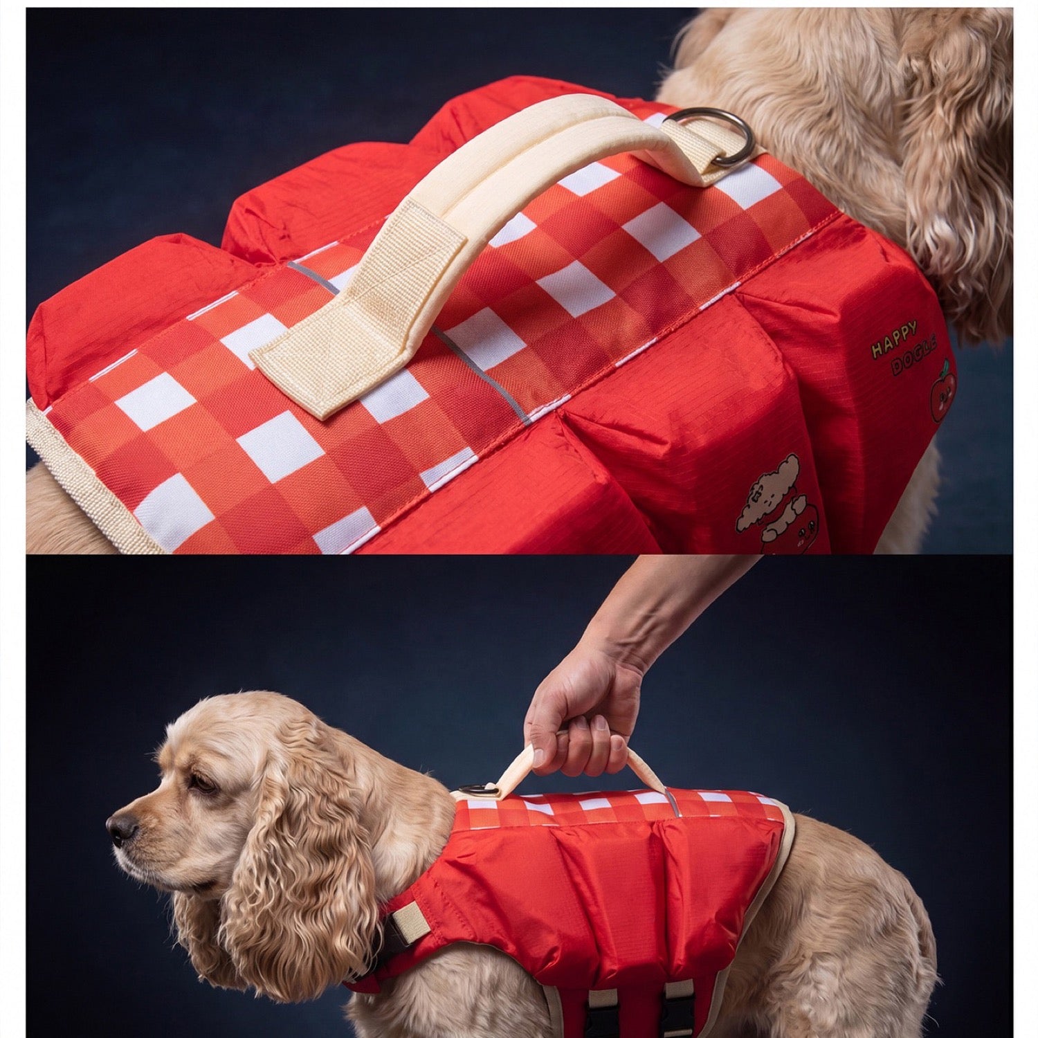 High-Buoyancy Dog Life Jacket with Rescue Handle