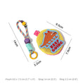 Load image into Gallery viewer, Pouch dimensions: 9.5 x 7.5 cm, strap 14 cm, ring 2.2 cm
