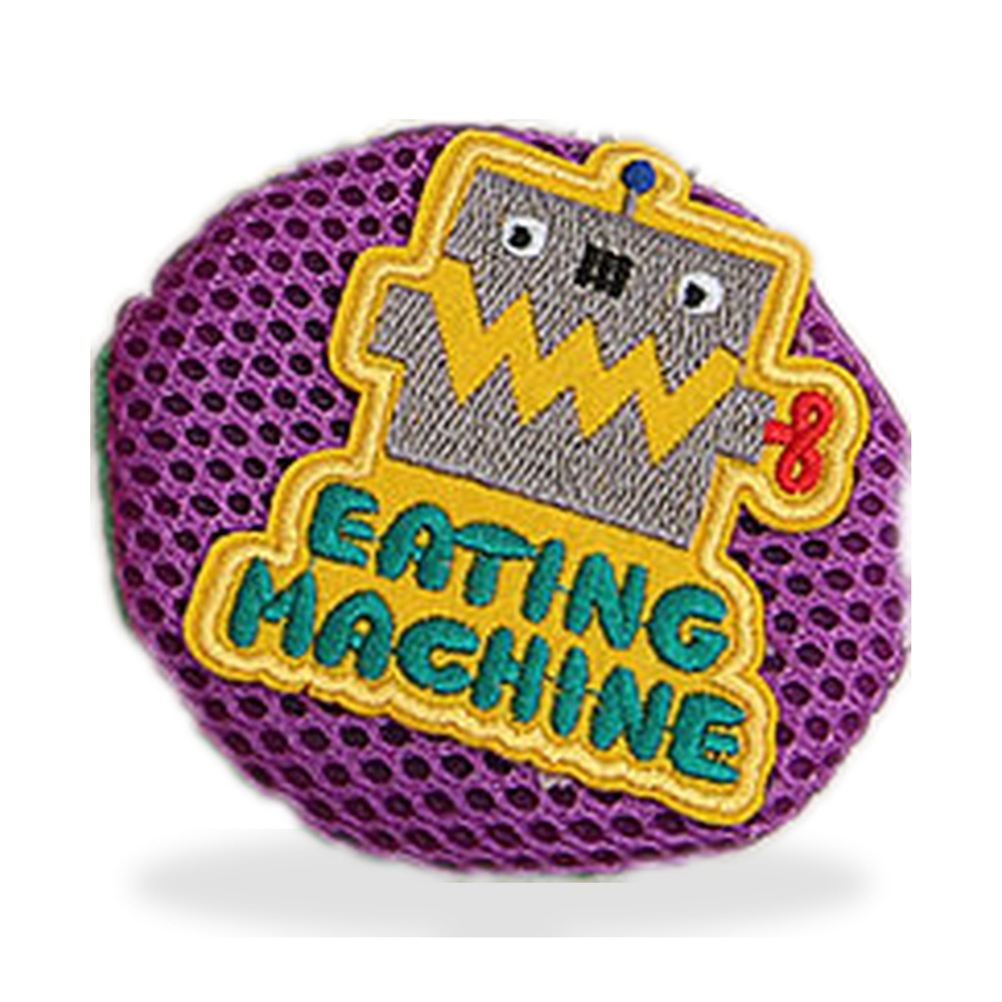 Eating Machine style — mesh pouch keychain