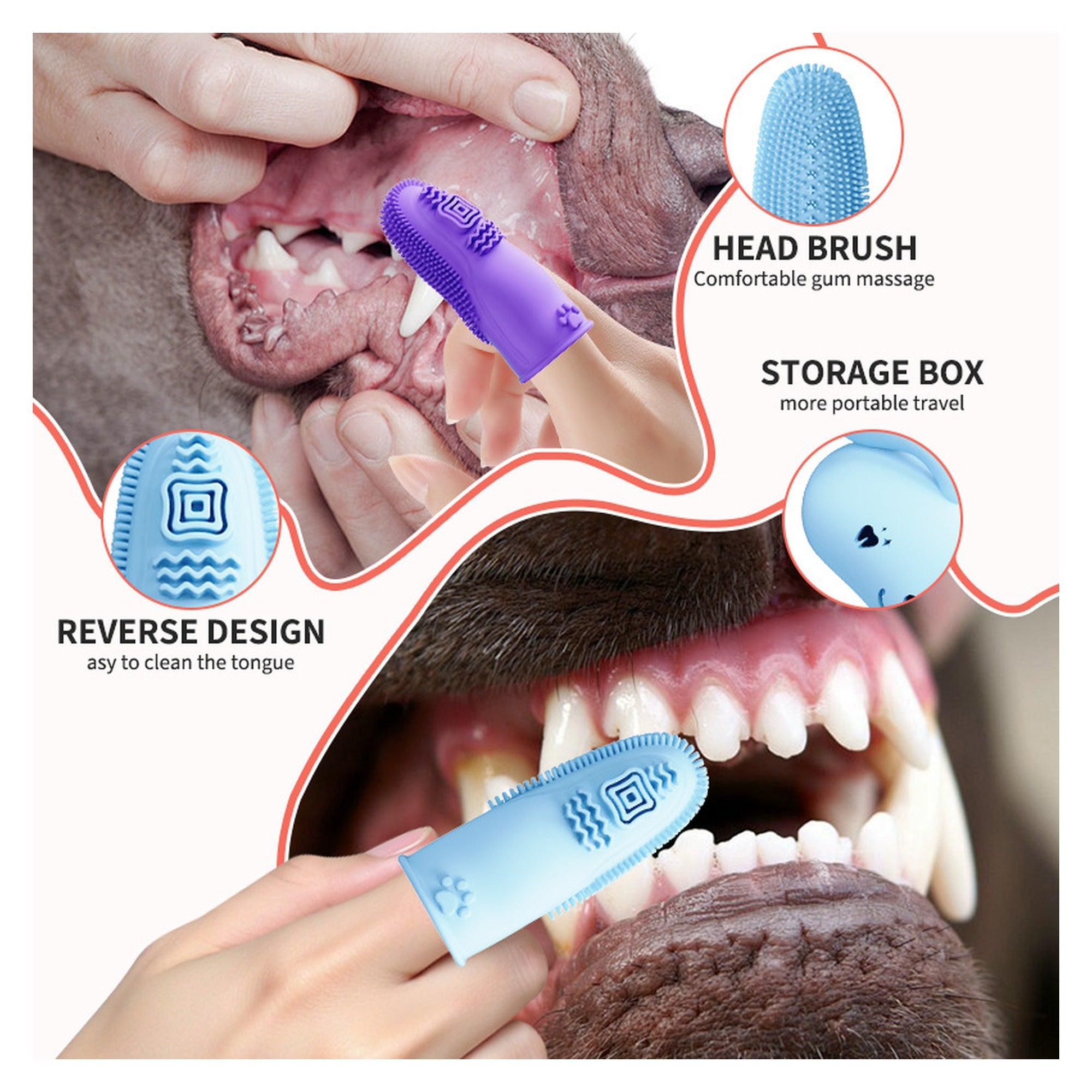 How to use the pet finger toothbrush