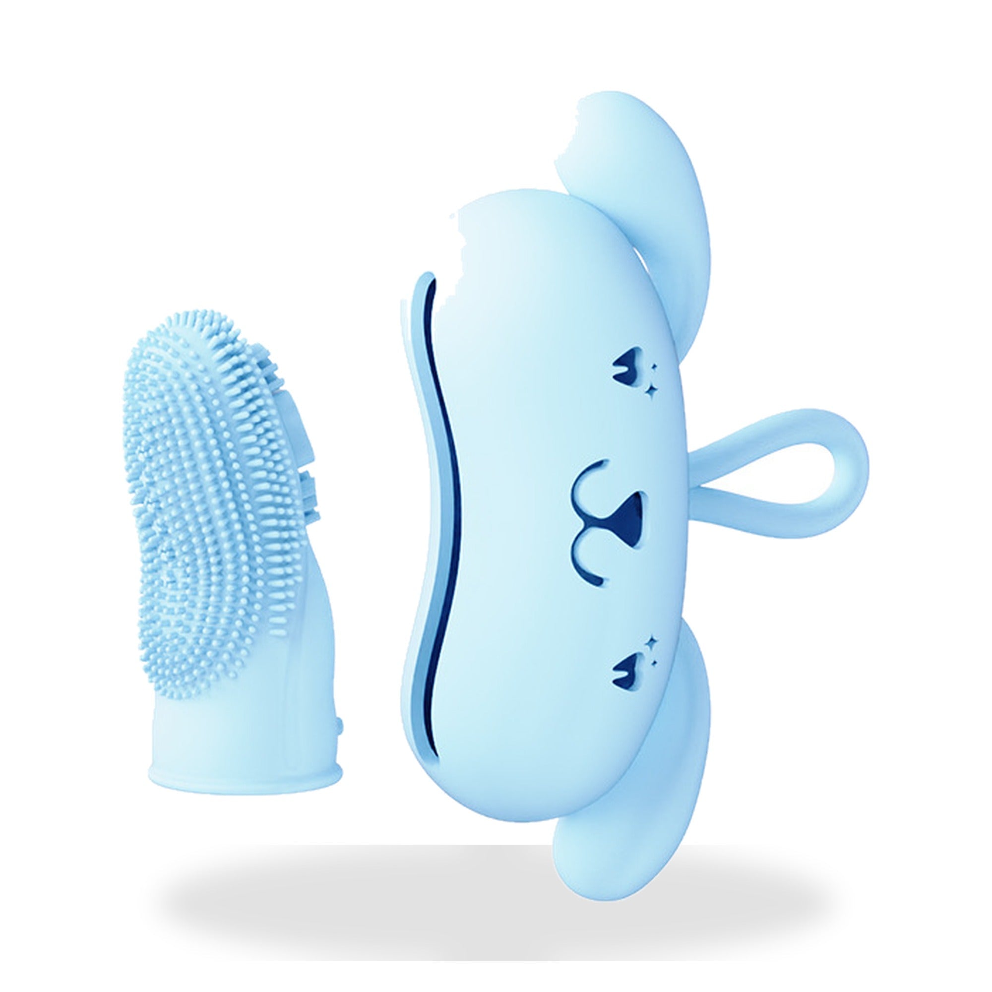Sky Blue finger toothbrush set