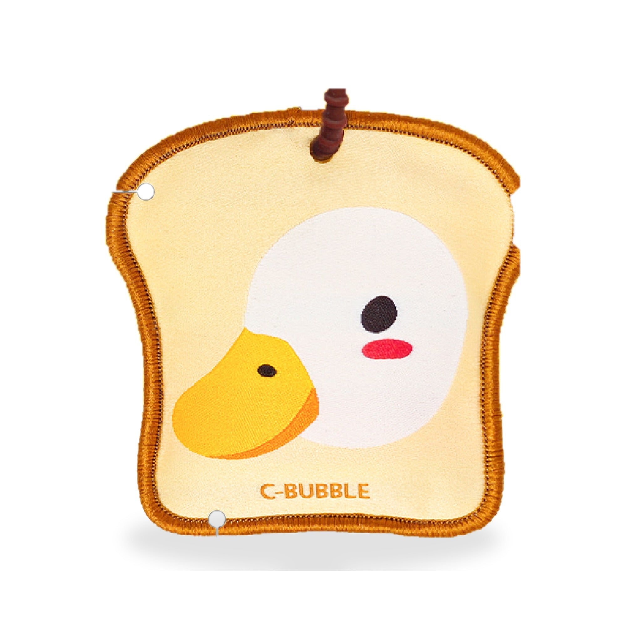 Toast duck pet insect repellent charm on white background