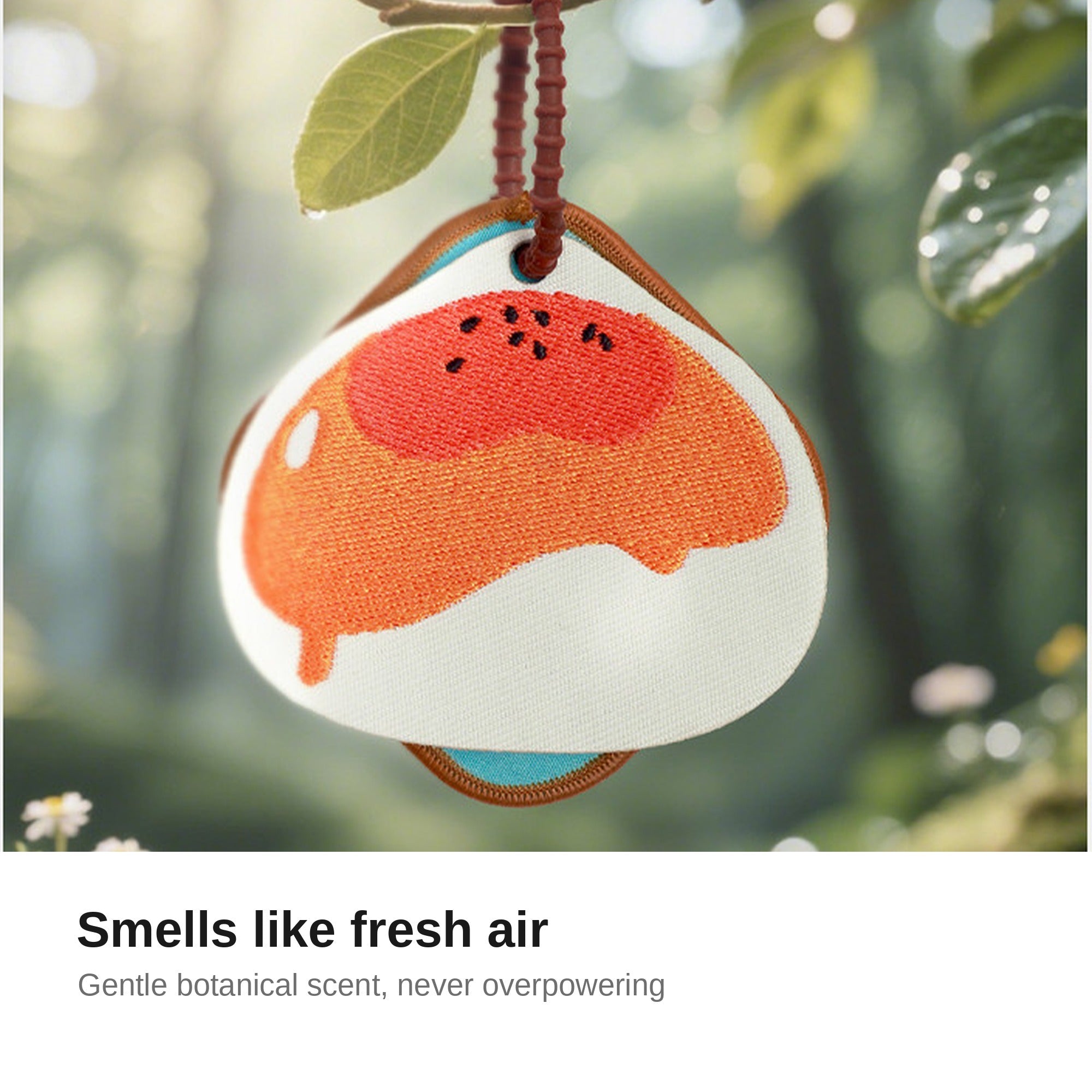 Toast duck charm hanging outdoors with natural botanical scent