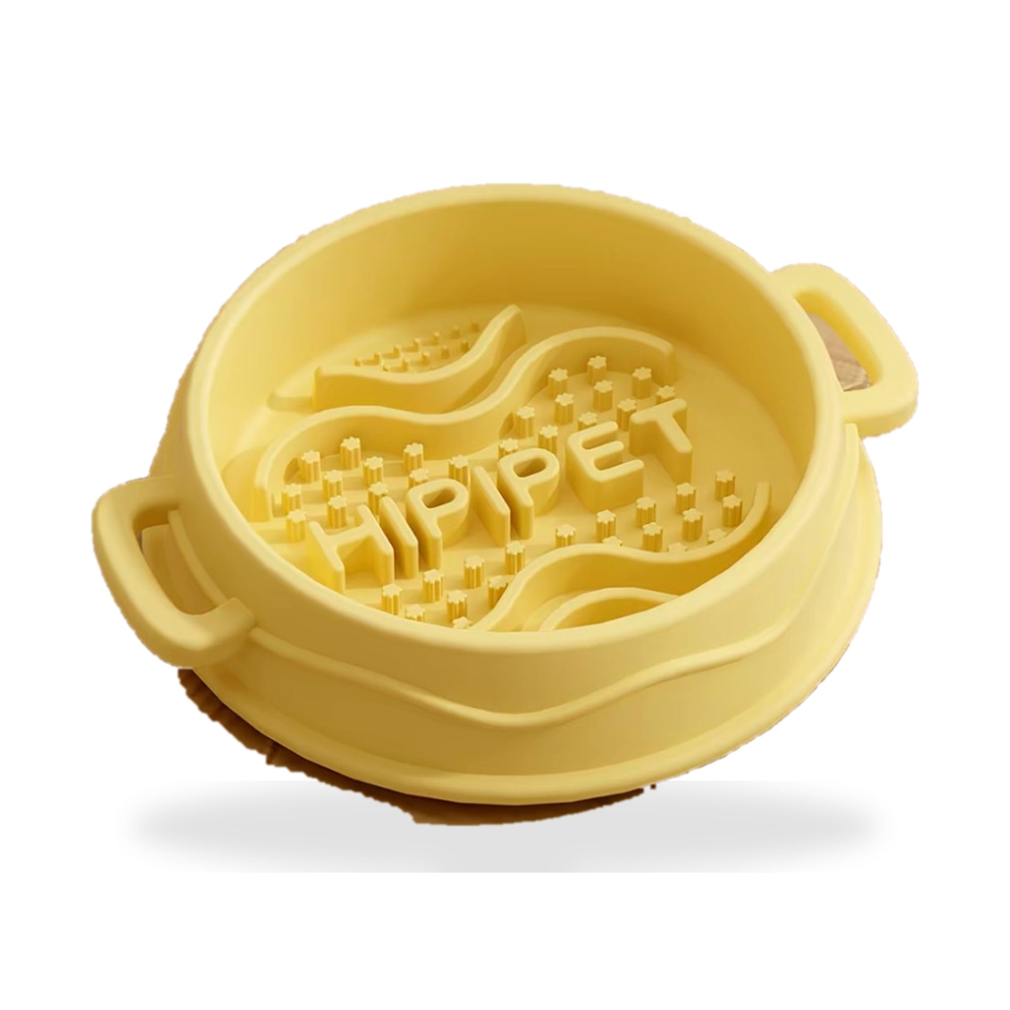 Lemon tie-dye slow feeder bowl