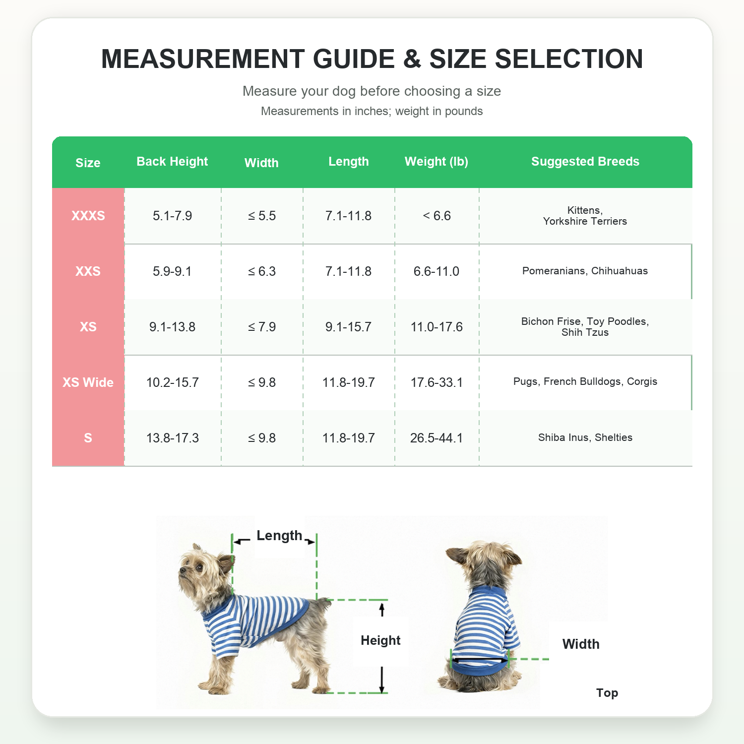 Adjustable Full-Support Dog Wheelchair for small Dogs